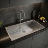 Pure.Sink Luxion Large stainless steel sink 74x40 cm undermount, flush mount, and top mount PLX7440-02